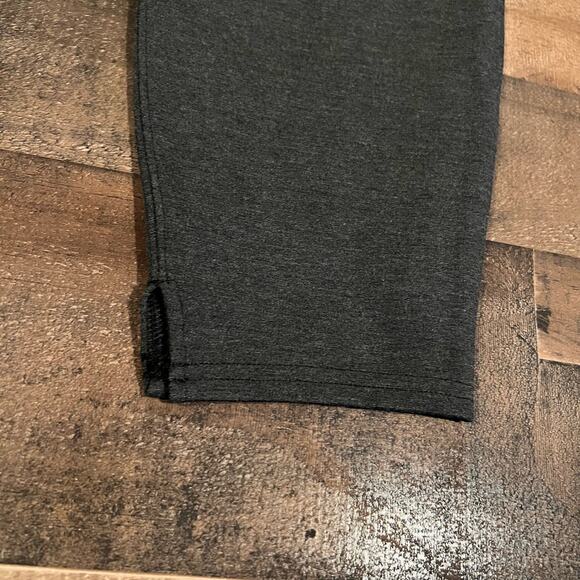 Spanx Ankle Length Ponte Hem Slit Leggings Charcoal Gray - Picture 6 of 9